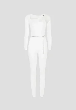 Eiffel Chain Detail Jumpsuit - Off White^Manière De Voir Clearance