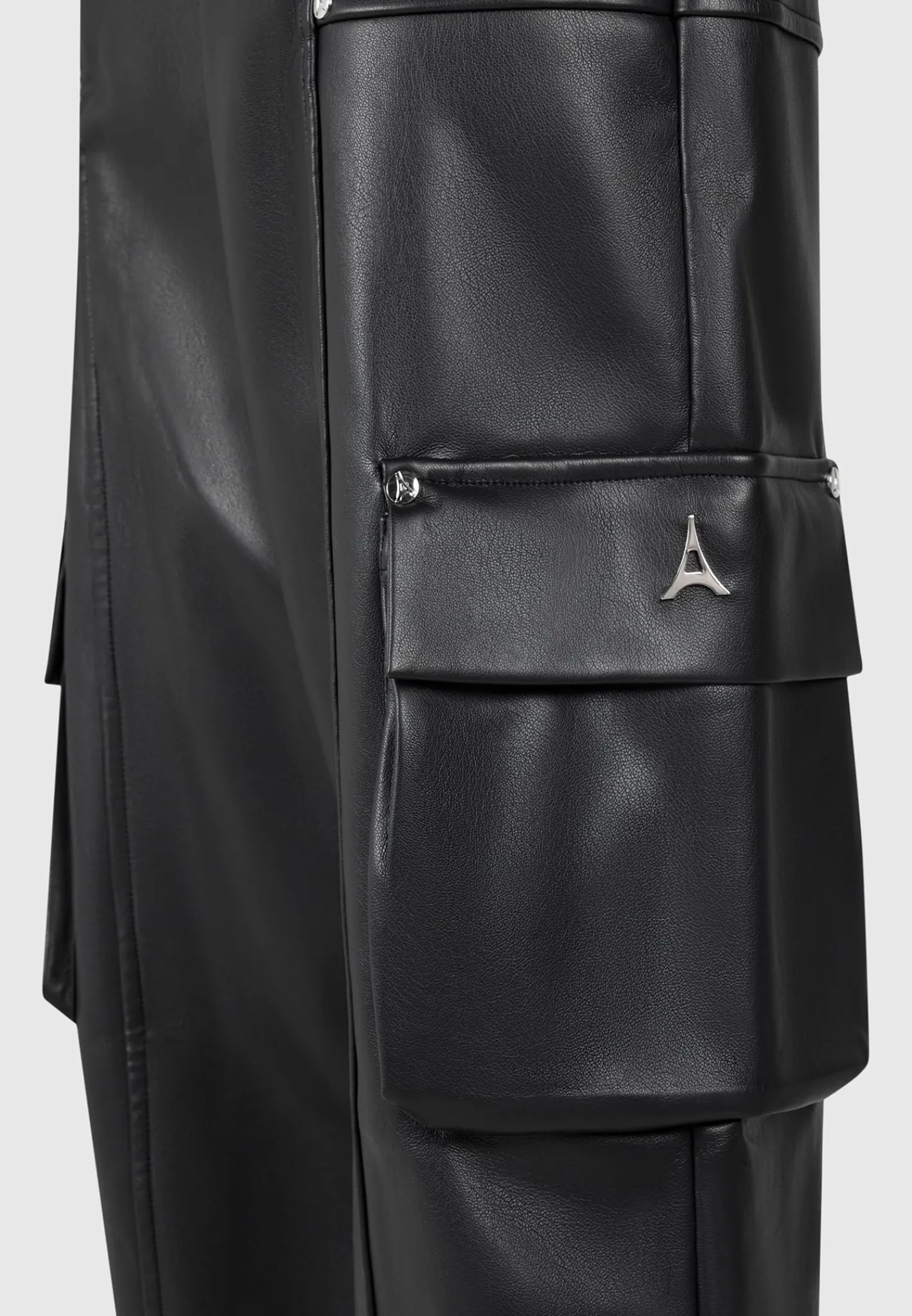 Elasticated Waist Vegan Leather Cargo Trousers -^Manière De Voir Discount
