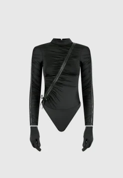 Glove Bodysuit with Ruching -^Manière De Voir Fashion