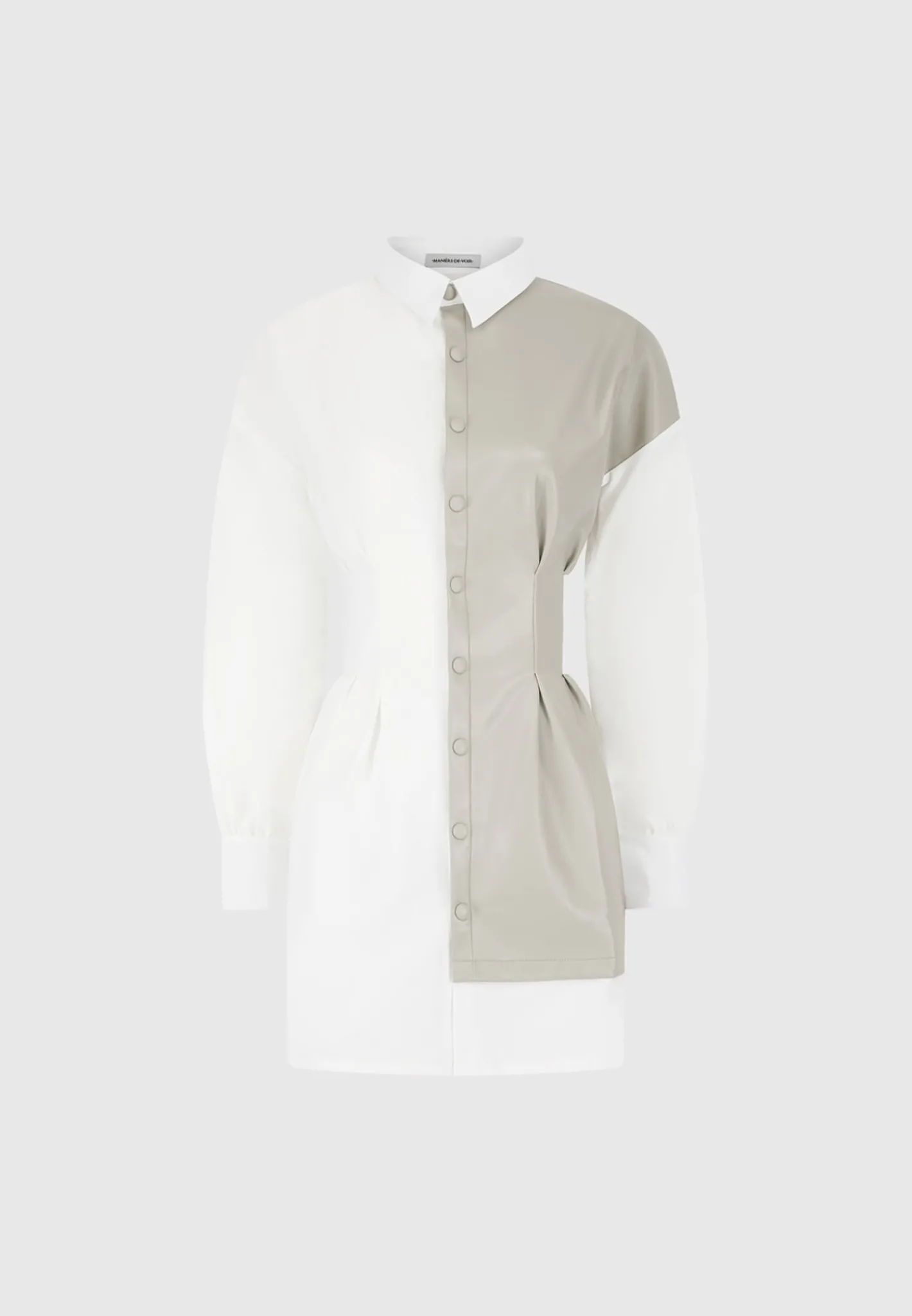 Half Vegan Leather Shirt Dress -^Manière De Voir Online