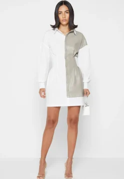Half Vegan Leather Shirt Dress -^Manière De Voir Online