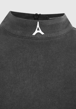 High Neck Racer Bodysuit - Washed Black^Manière De Voir Discount