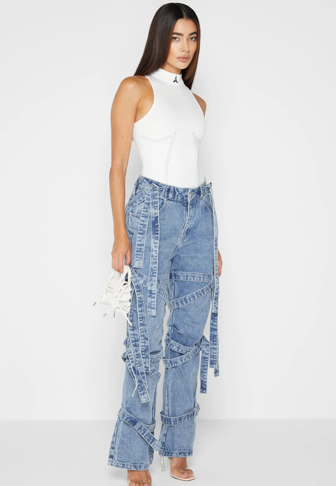 High Neck Racer Bodysuit -^Manière De Voir Sale