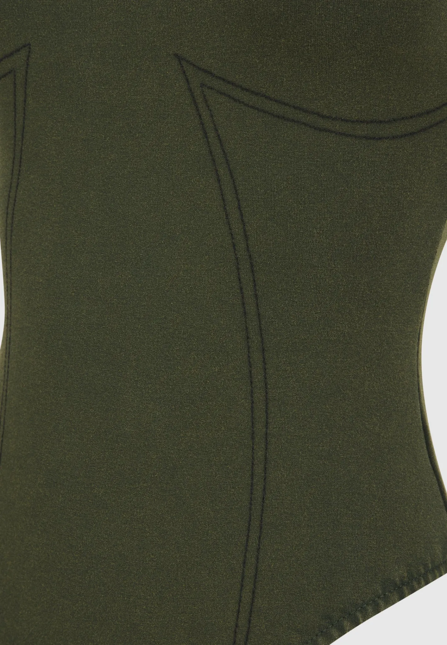 High Neck Racer Bodysuit - Washed Khaki^Manière De Voir Online