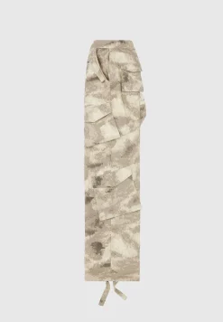 High Waisted Camo Cargo Pants - Beige^Manière De Voir Clearance