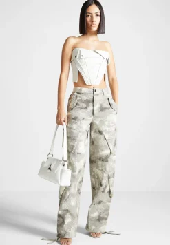 High Waisted Camo Cargo Pants -^Manière De Voir Clearance