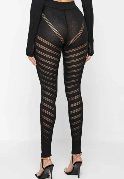 High Waisted Knitted Spiral Contour Leggings -^Manière De Voir Sale