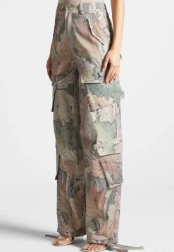 High Waisted Renaissance Camo Cargo Pants -^Manière De Voir Outlet