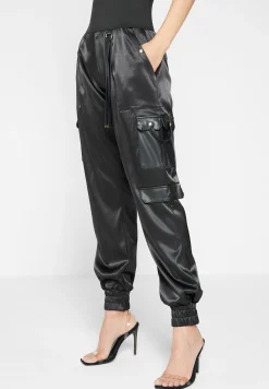 High Waisted Satin Cargo Trousers -^Manière De Voir Clearance