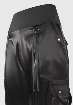 High Waisted Satin Cargo Trousers -^Manière De Voir Clearance