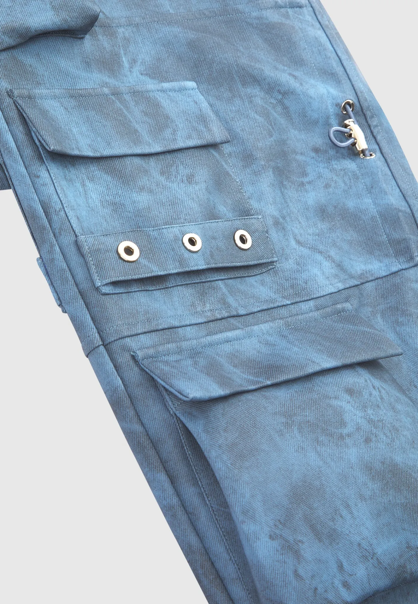 High Waisted Vintage Marble Leather Cargo Pants - Washed^Manière De Voir Clearance