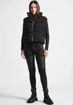 2-in-1 Cable Knit Puffer Jacket/Gilet -^Manière De Voir Fashion