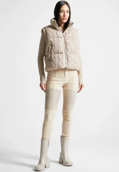 2-in-1 Cable Knit Puffer Jacket/Gilet -^Manière De Voir Hot