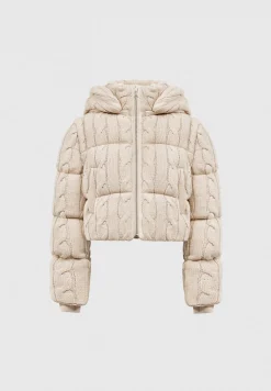 2-in-1 Cable Knit Puffer Jacket/Gilet -^Manière De Voir Hot