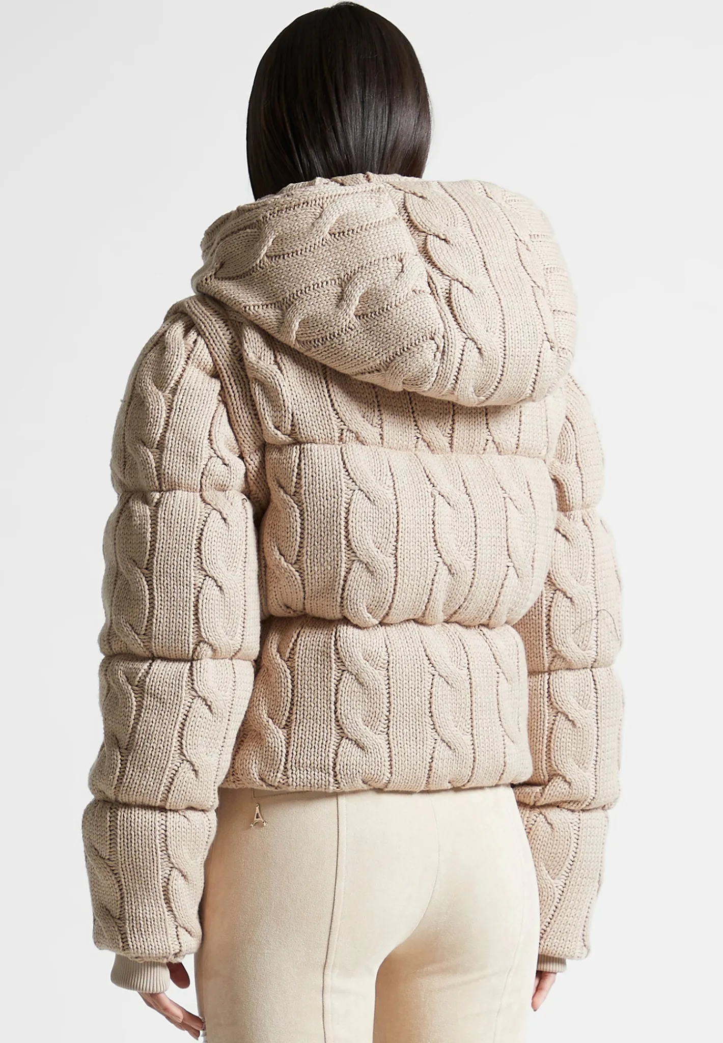 2-in-1 Cable Knit Puffer Jacket/Gilet -^Manière De Voir Hot