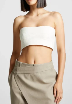 3-In-1 Knit Overlay Bandeau Cardigan - Off White^Manière De Voir Best
