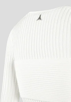 3-In-1 Knit Overlay Bandeau Cardigan - Off White^Manière De Voir Best