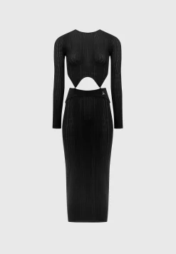 2-in-1 Long Sleeve Knitted Midaxi Dress -^Manière De Voir Best