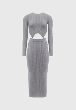 2-in-1 Long Sleeve Knitted Midaxi Dress -^Manière De Voir Discount