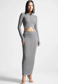 2-in-1 Long Sleeve Knitted Midaxi Dress -^Manière De Voir Discount