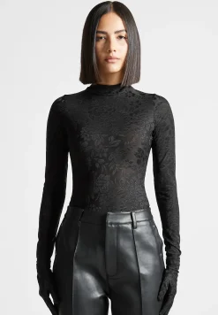 Jacquard Bodysuit with Gloves -^Manière De Voir Discount