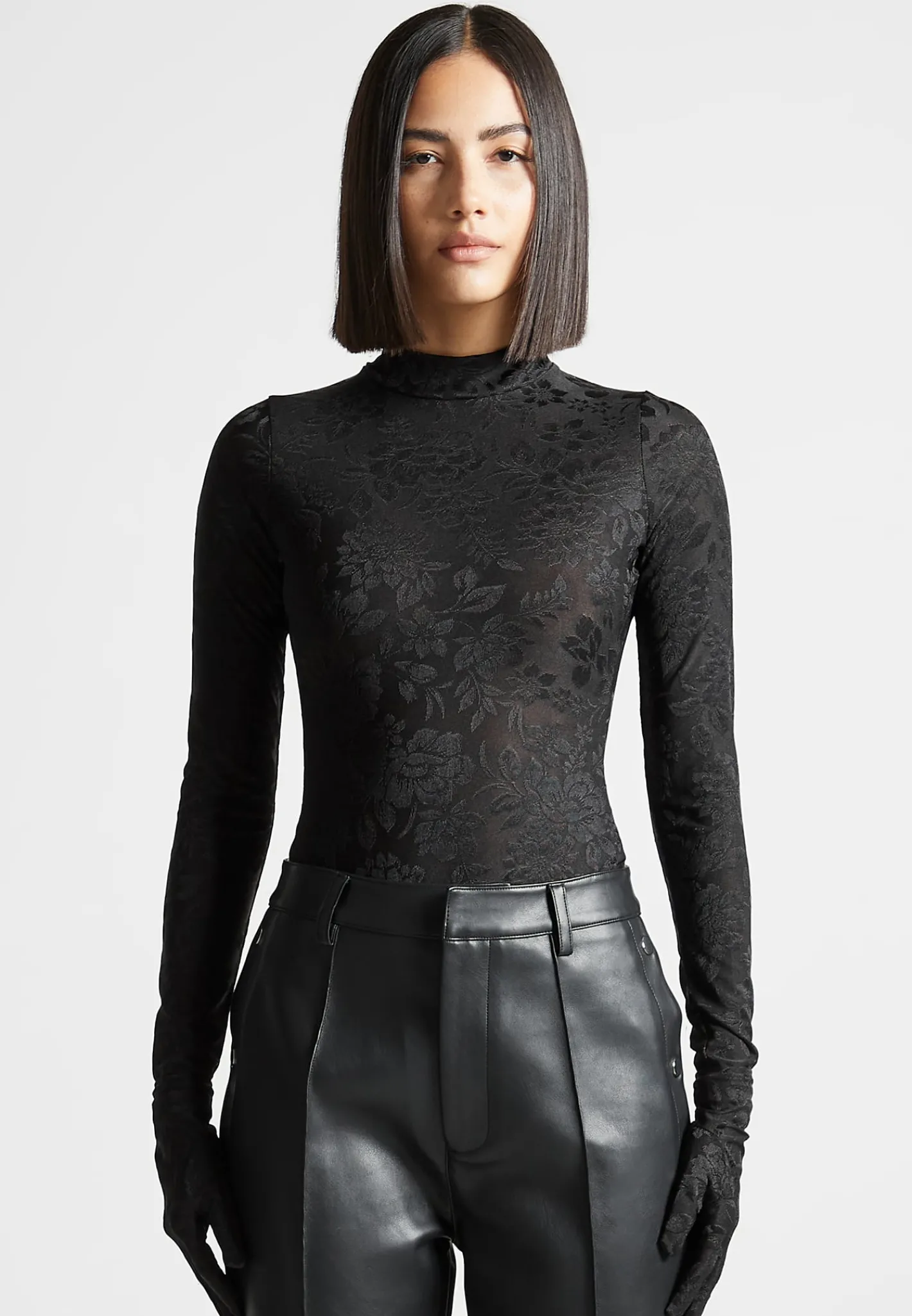 Jacquard Bodysuit with Gloves -^Manière De Voir Discount
