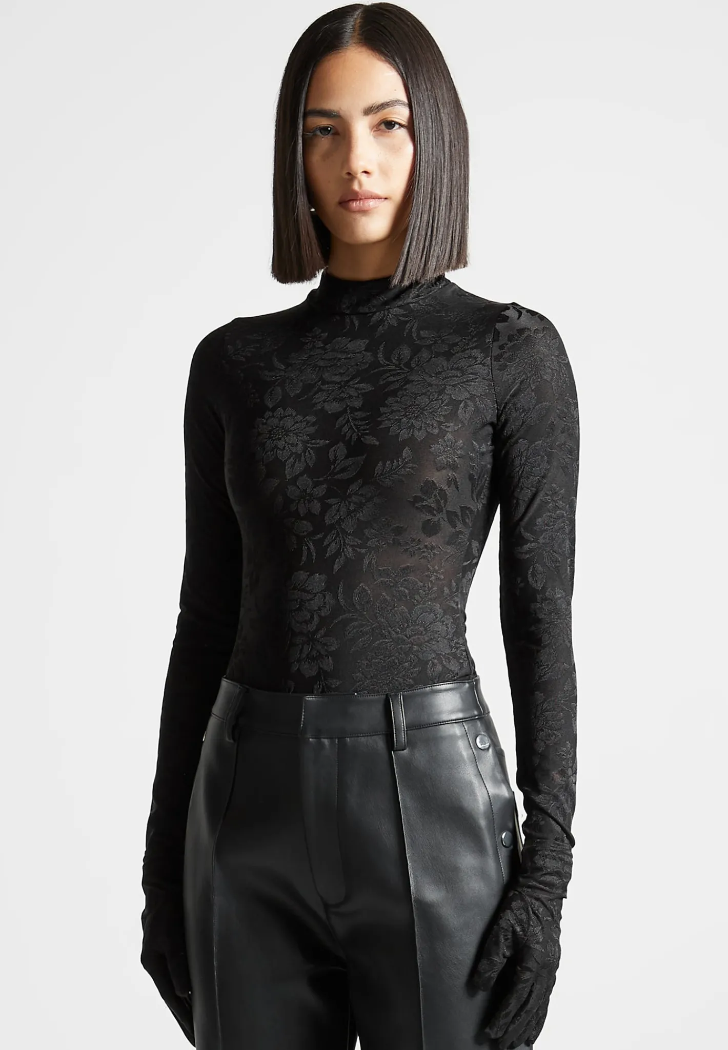 Jacquard Bodysuit with Gloves -^Manière De Voir Discount