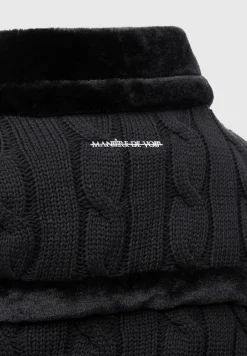Knit and Plush Puffer Biker Jacket -^Manière De Voir Outlet