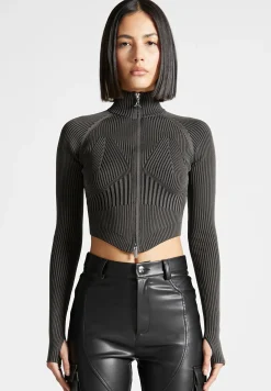 Knitted Backless Corset Top -^Manière De Voir Hot
