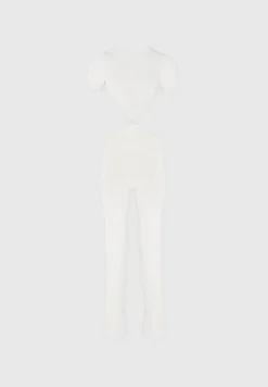 Knitted Backless Jumpsuit - Off White^Manière De Voir Fashion
