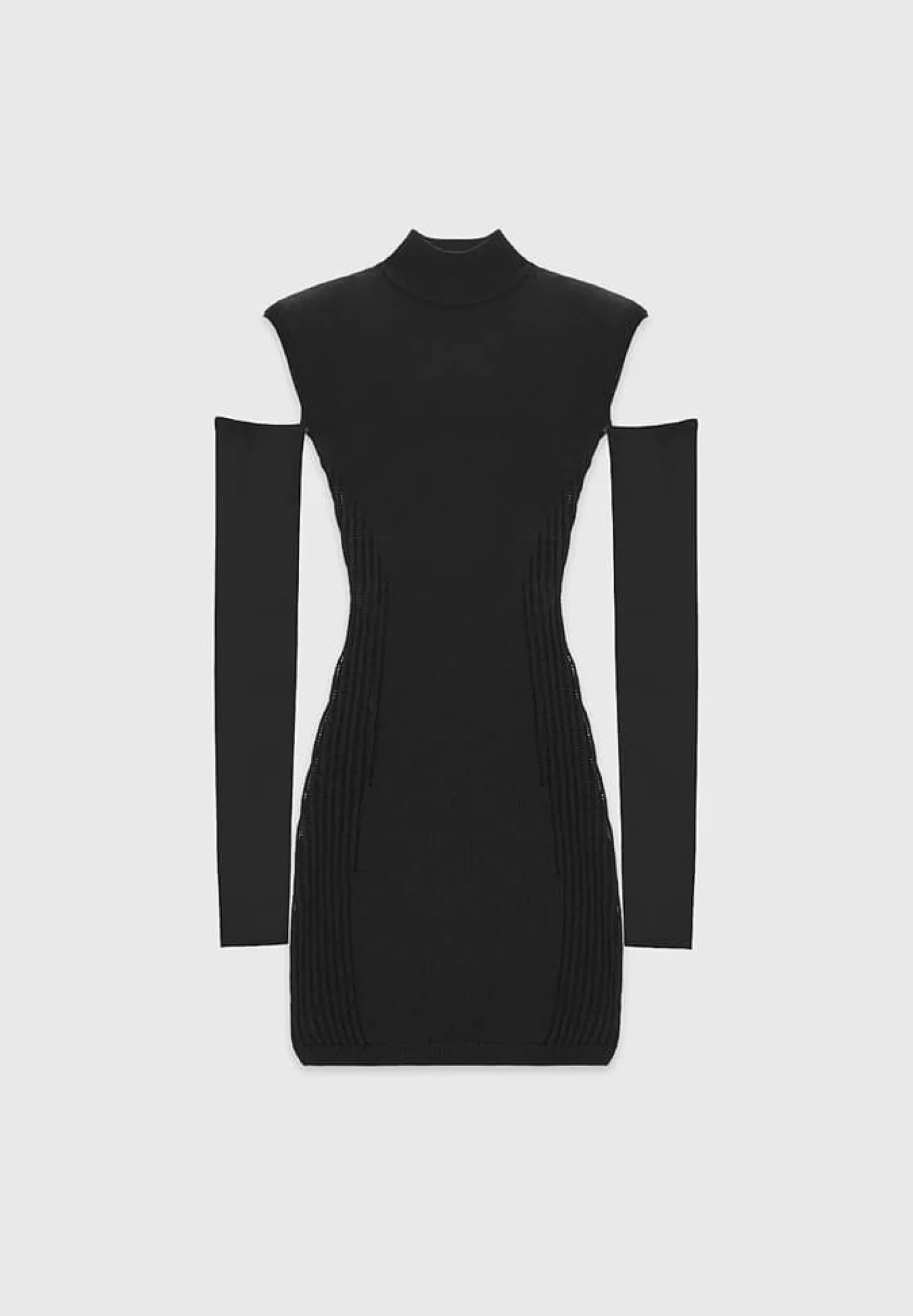 Knitted Contour Dress with Vegan Leather Sleeves -^Manière De Voir Best