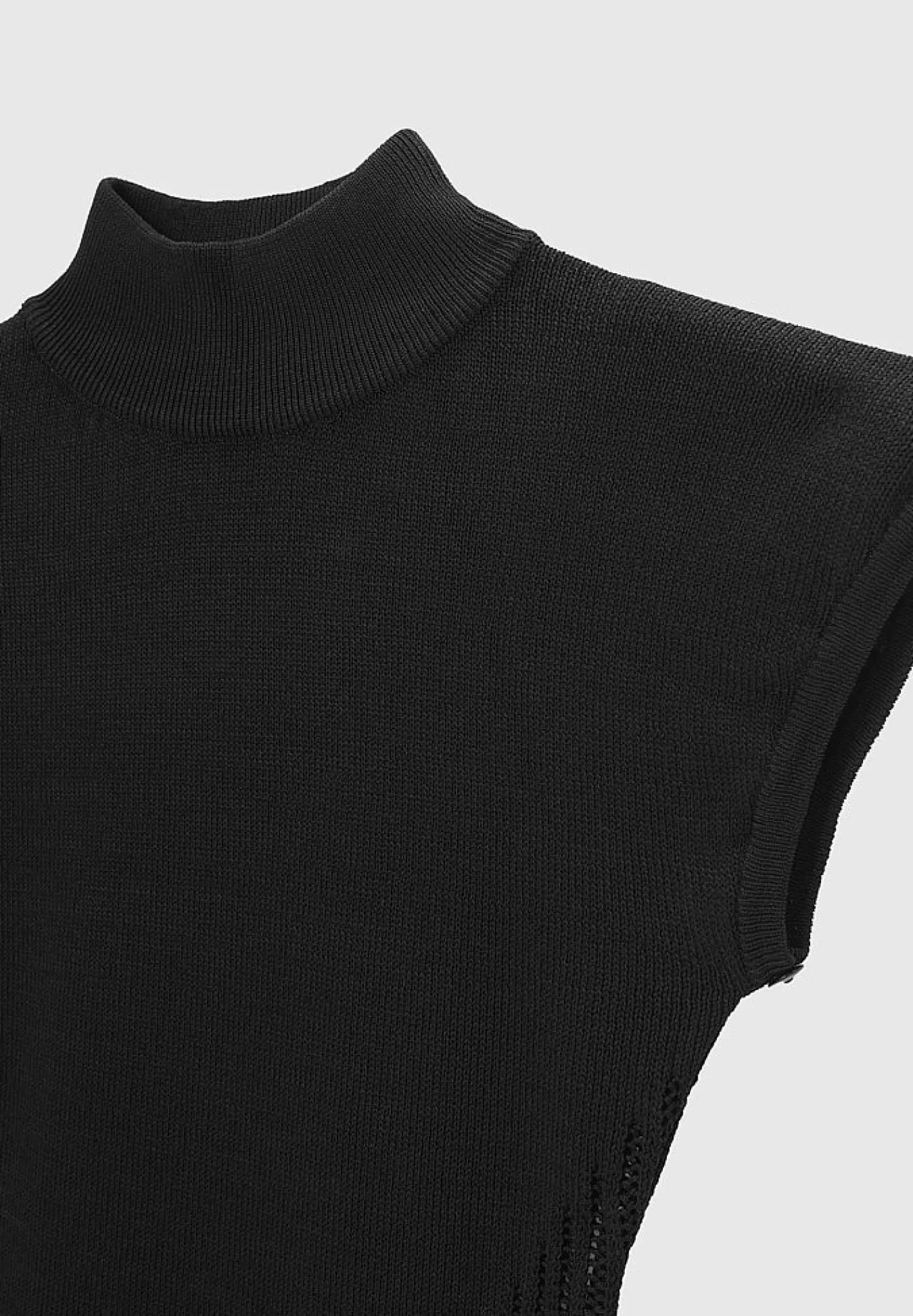 Knitted Contour Dress with Vegan Leather Sleeves -^Manière De Voir Best