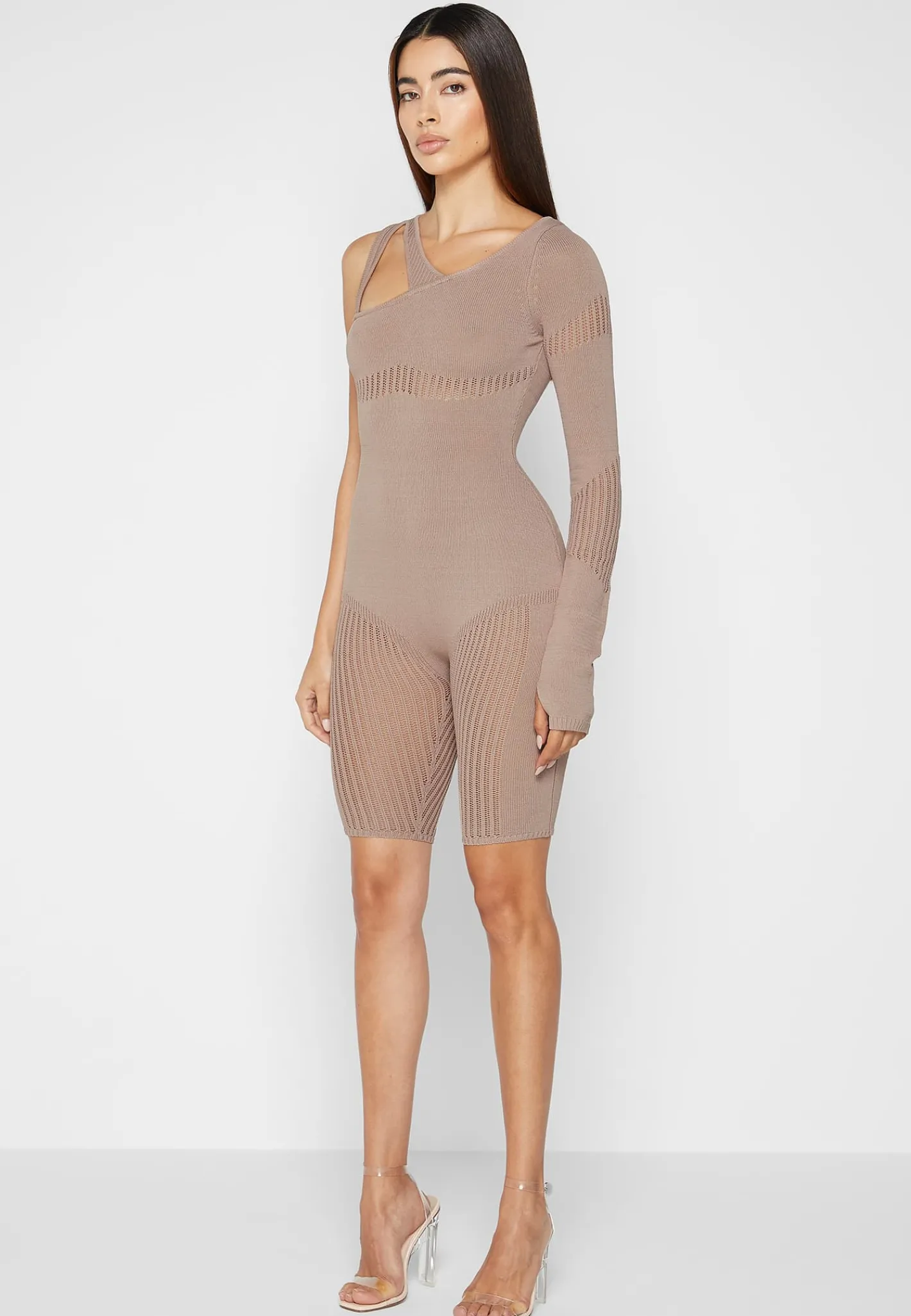 Knitted Contour One Sleeve Playsuit -^Manière De Voir Discount