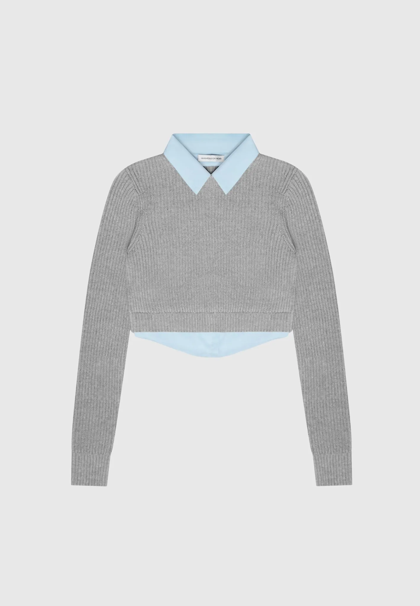Knitted Jumper with Shirt Detail -^Manière De Voir Online