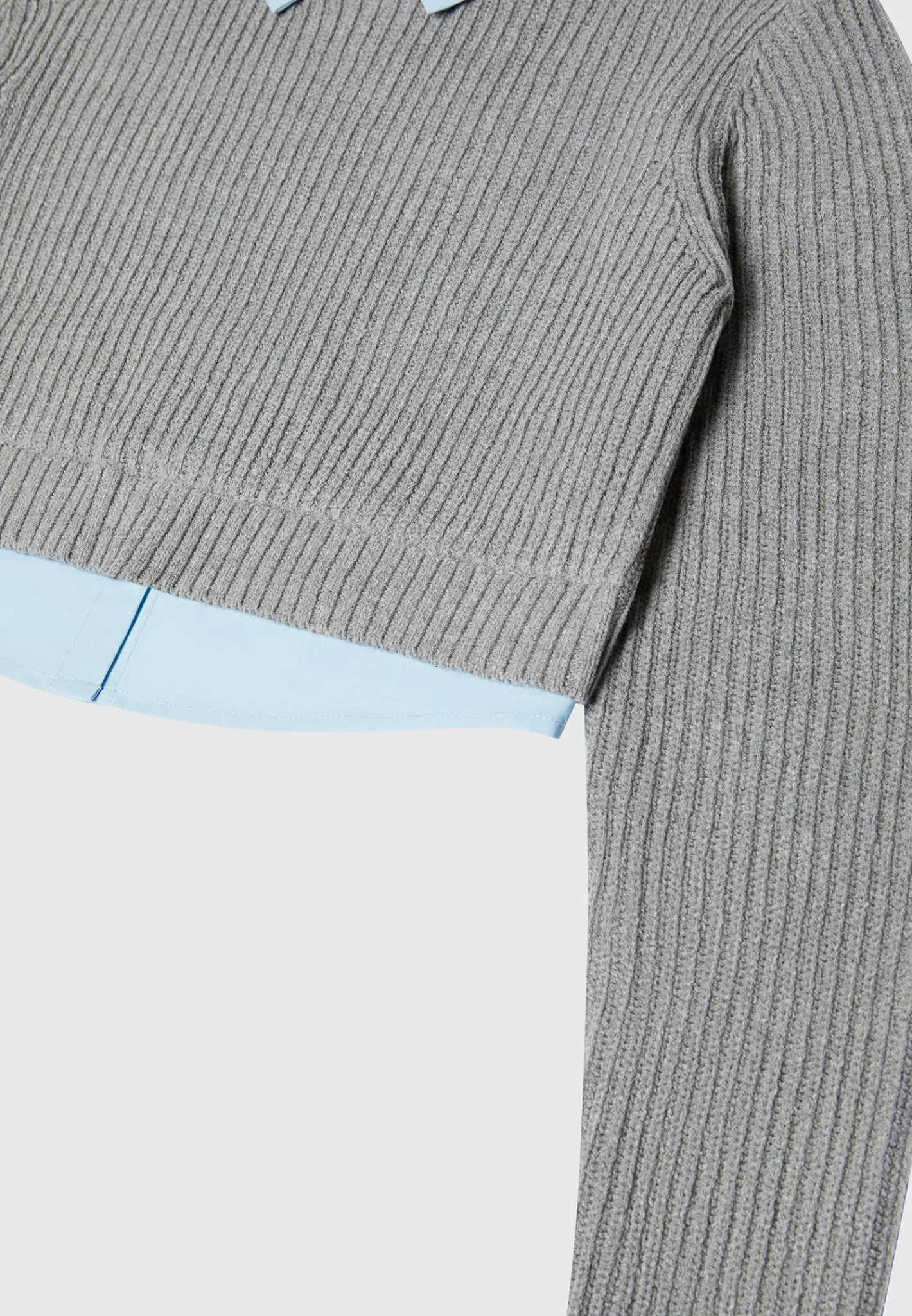 Knitted Jumper with Shirt Detail -^Manière De Voir Online