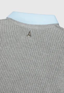 Knitted Jumper with Shirt Detail -^Manière De Voir Online