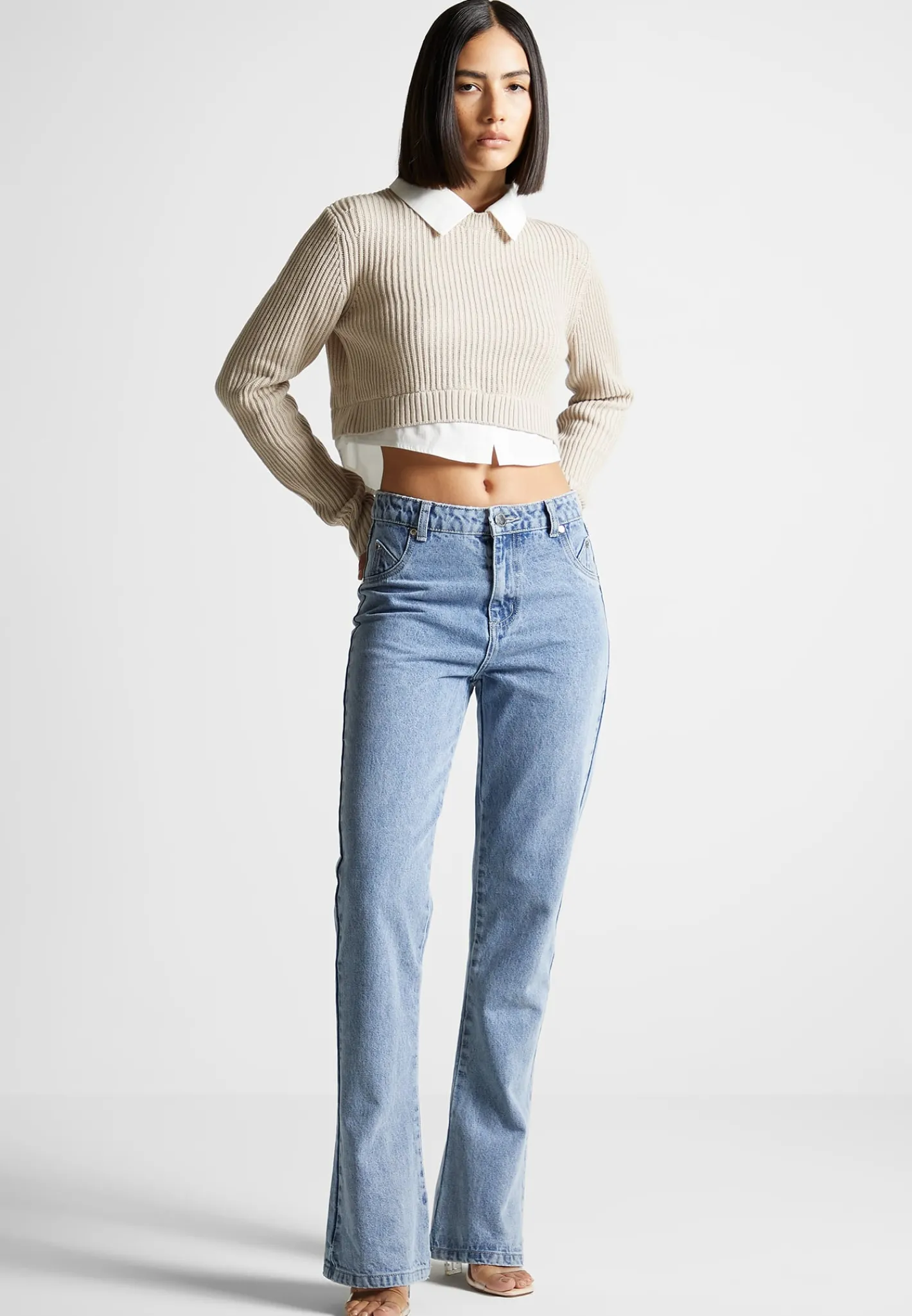 Knitted Jumper with Shirt Detail -^Manière De Voir Hot