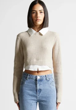 Knitted Jumper with Shirt Detail -^Manière De Voir Hot