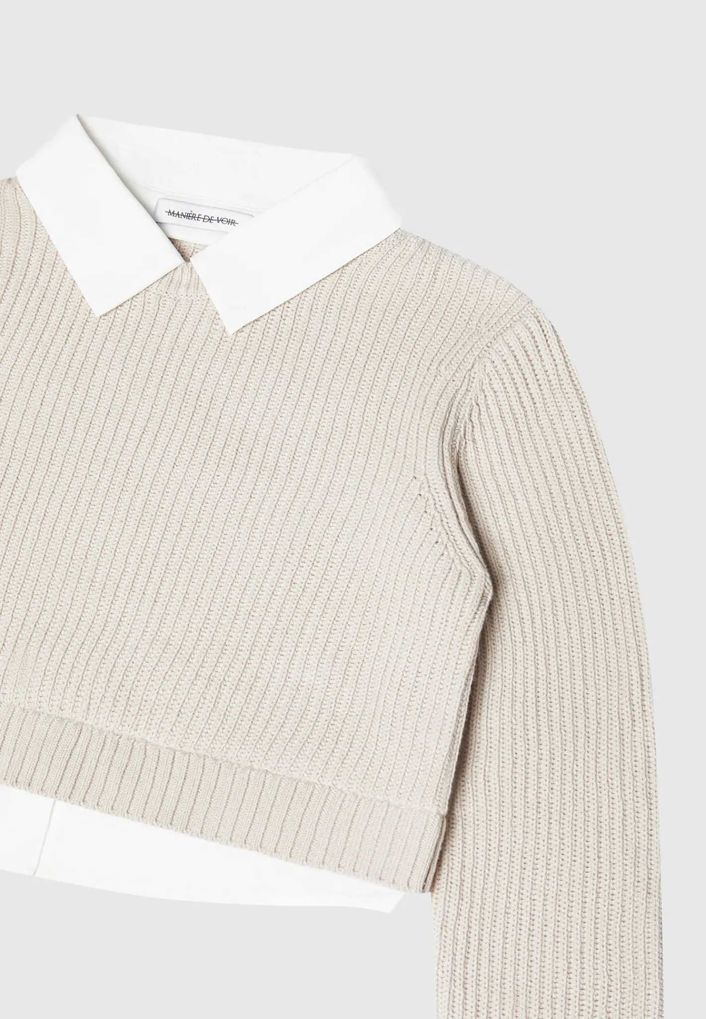 Knitted Jumper with Shirt Detail -^Manière De Voir Hot