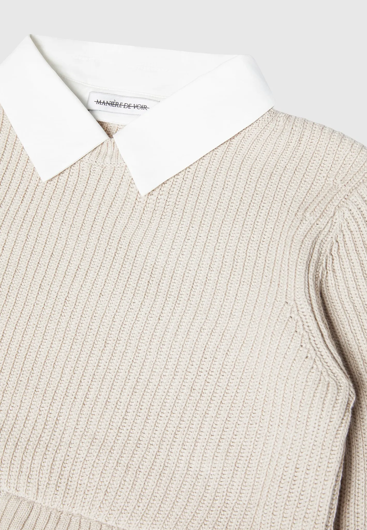 Knitted Jumper with Shirt Detail -^Manière De Voir Hot