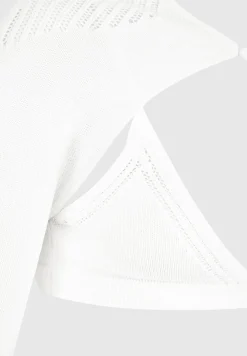 Knitted Sleeve Overlay with Bralette - White^Manière De Voir Best