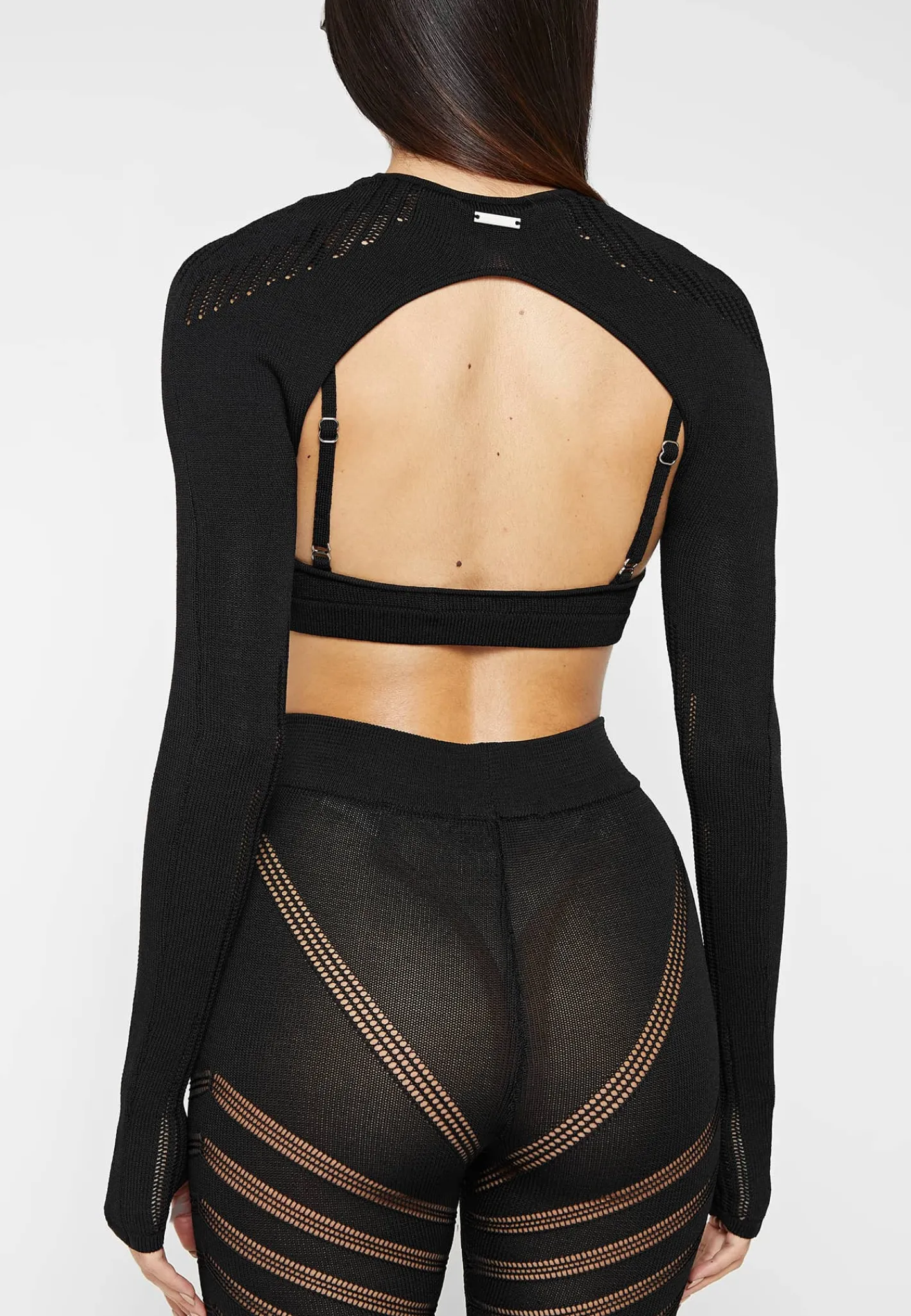 Knitted Sleeve Overlay with Bralette -^Manière De Voir Fashion