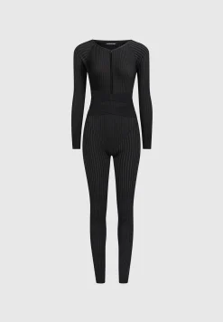 Knitted Two Tone Jumpsuit with Belt -^Manière De Voir Hot