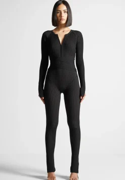 Knitted Two Tone Jumpsuit with Belt -^Manière De Voir Hot