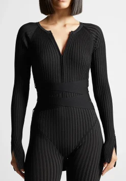 Knitted Two Tone Jumpsuit with Belt -^Manière De Voir Hot