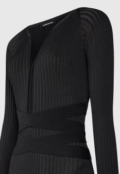 Knitted Two Tone Jumpsuit with Belt -^Manière De Voir Hot