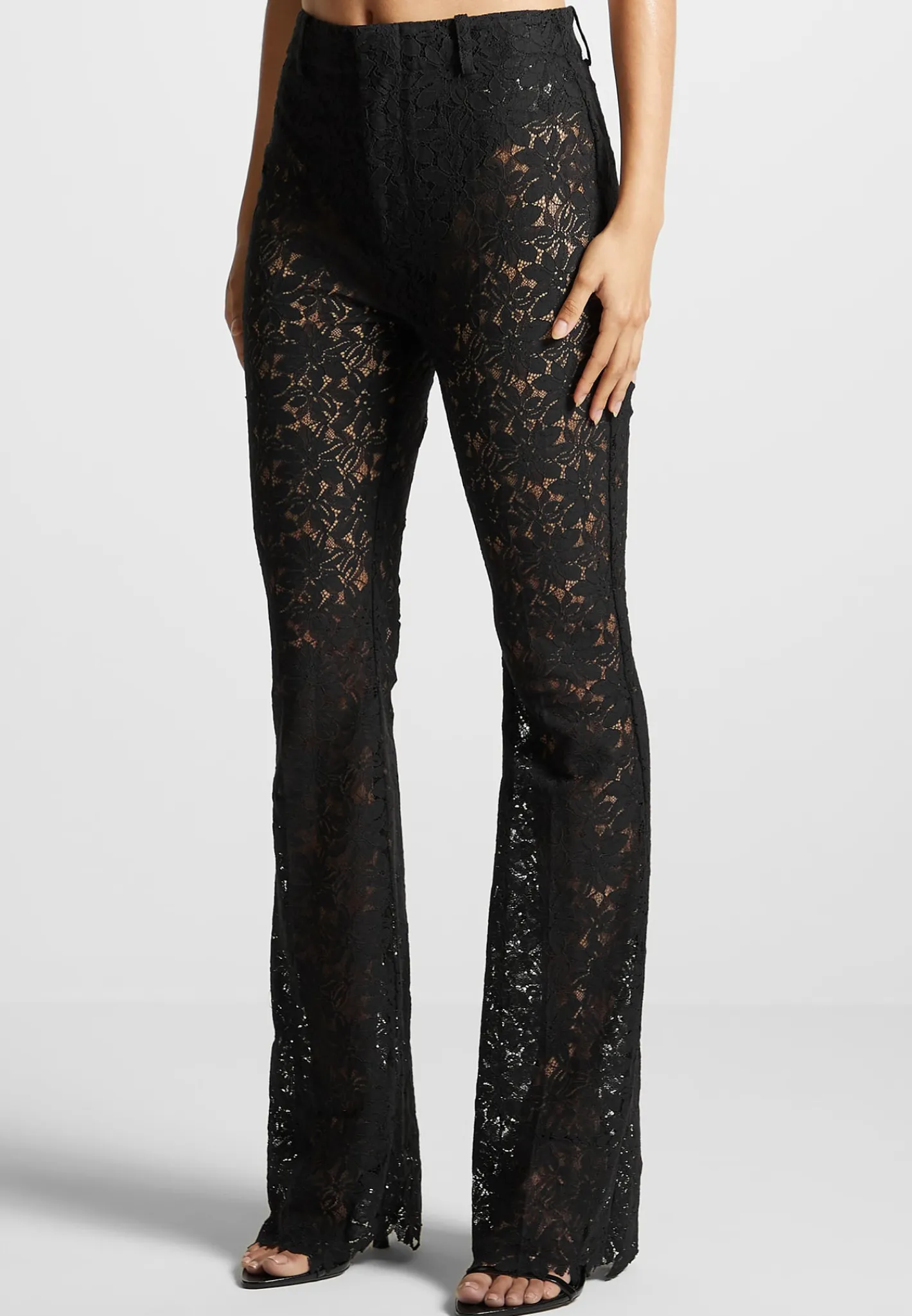 Lace Fit and Flare Trousers -^Manière De Voir Fashion