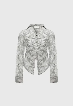 Lace Mesh Contour Shirt - Off White^Manière De Voir Best