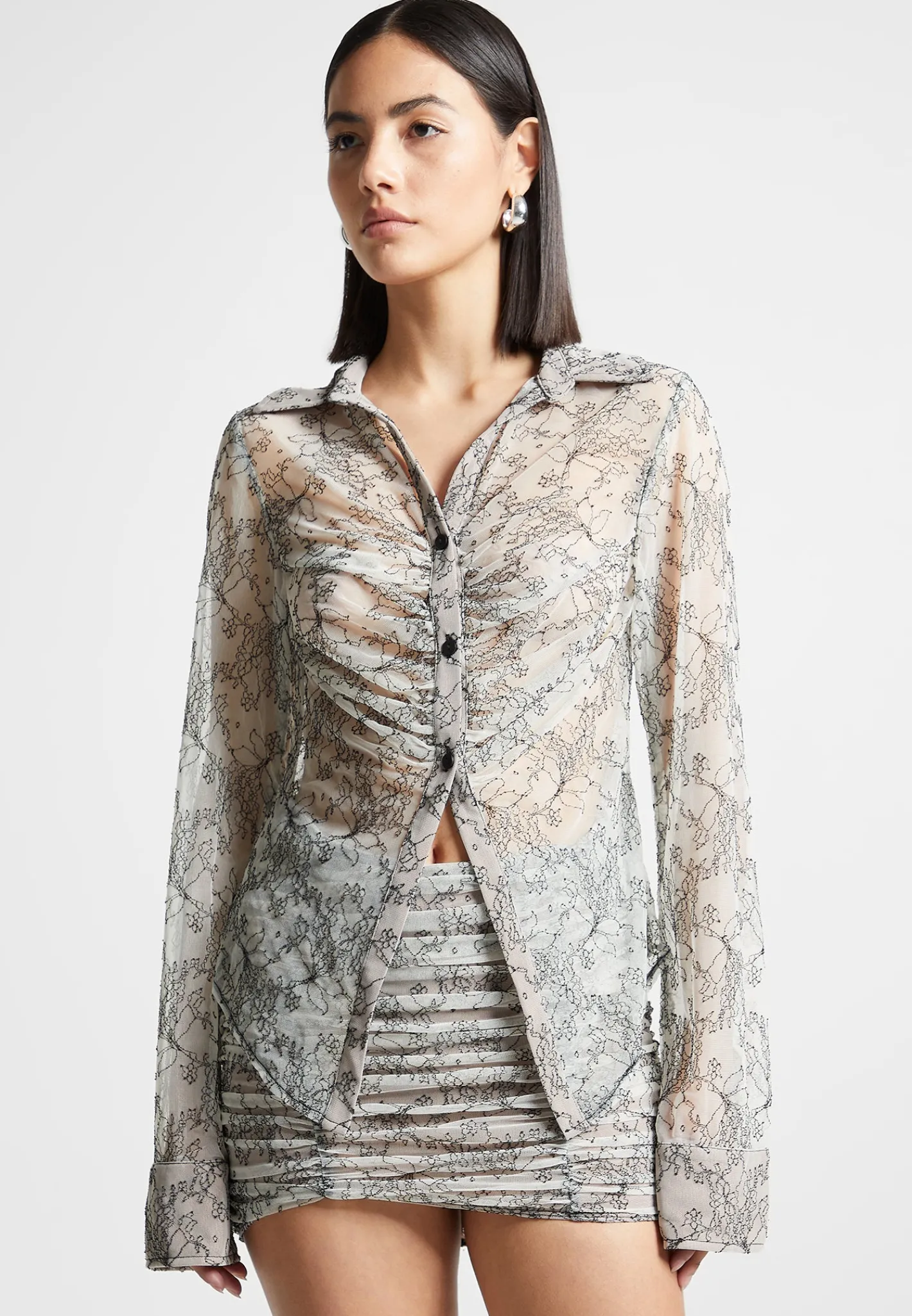 Lace Mesh Contour Shirt - Off White^Manière De Voir Best