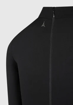 Leather Overlay High Neck Bodysuit -^Manière De Voir Fashion